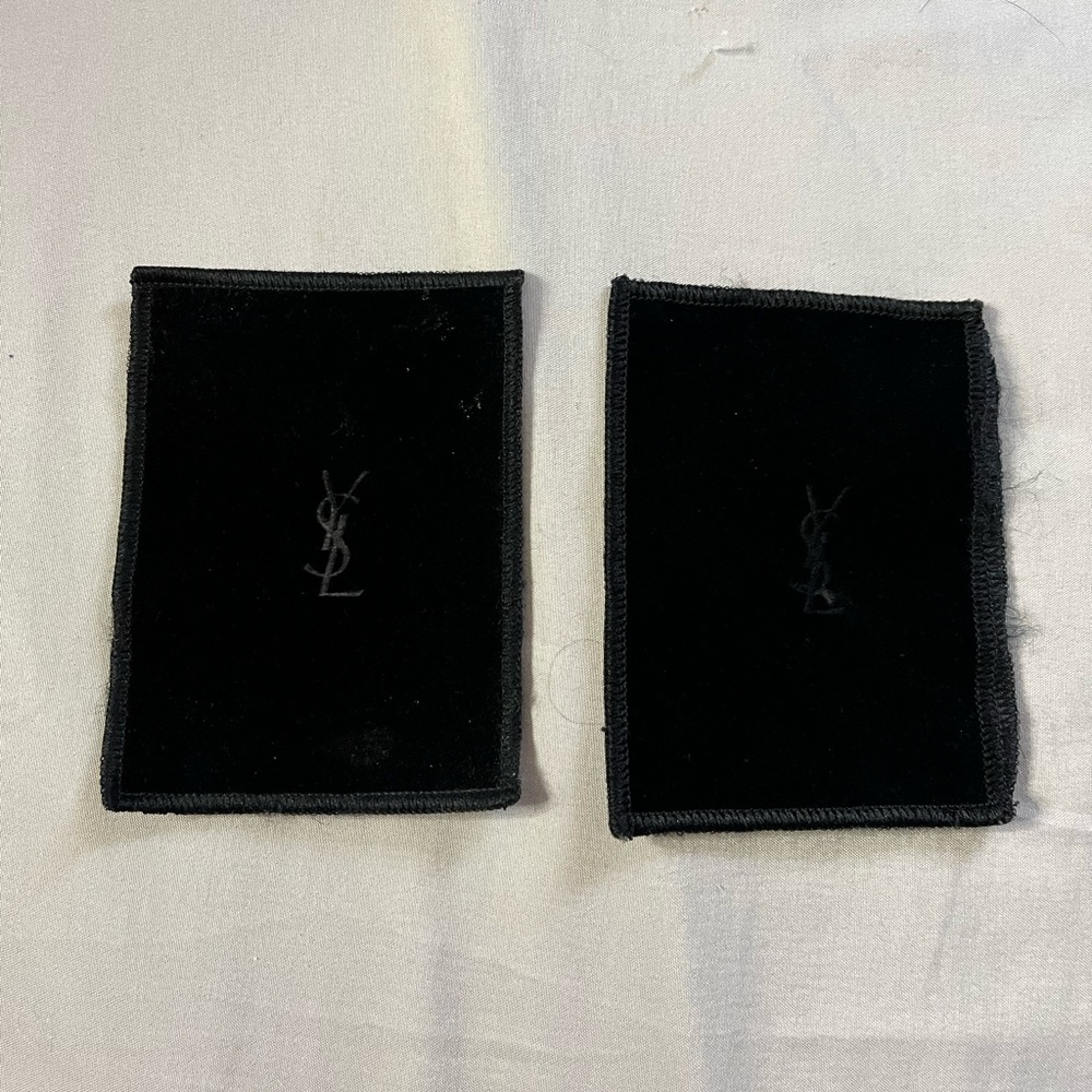 YSL Black Velvet Pouches